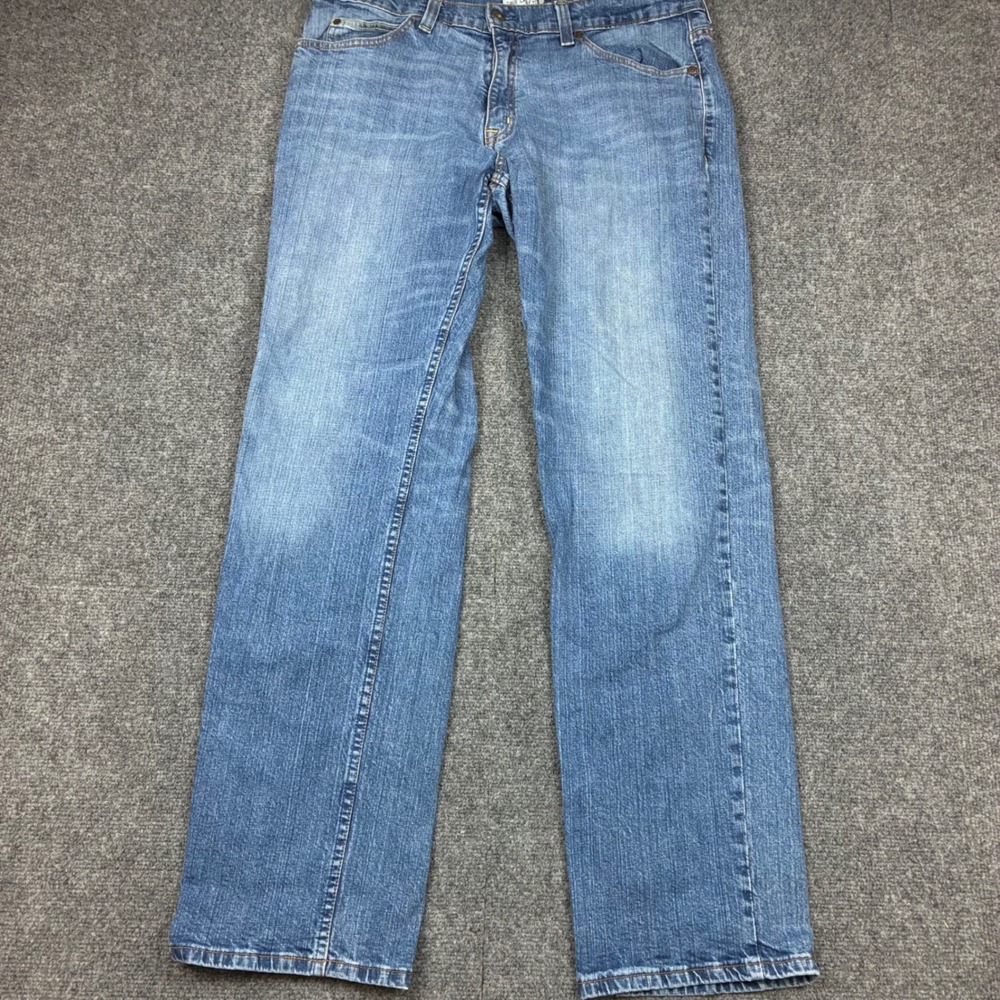 True Craft Originals Welcome Mens Size 36x34 Straight Leg Jeans Blue Medium Wash